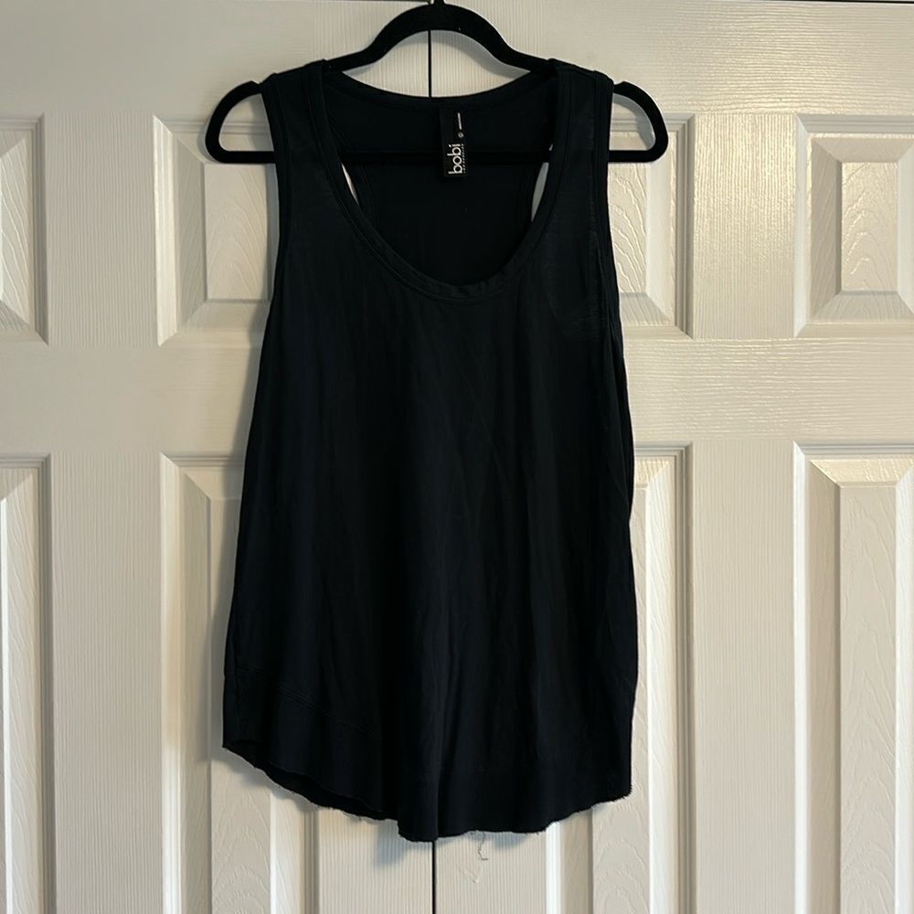 Bobi Women’s Black Basic Racerback Tank Top, Size L